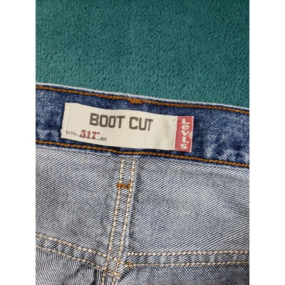 Levis 517 Jeans Size 40x32 Mens Blue Pants Stretch Denim Mid Rise Bootcut - Picture 3 of 14